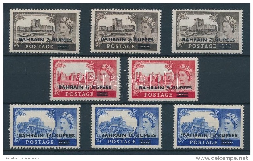 ** 1955 Nagy-Britannia Sor Fel&uuml;lnyom&aacute;ssal Mi 96I-III + Mi 97I-II + Mi 98I-II Mi 98 De La Rue - Autres & Non Classés