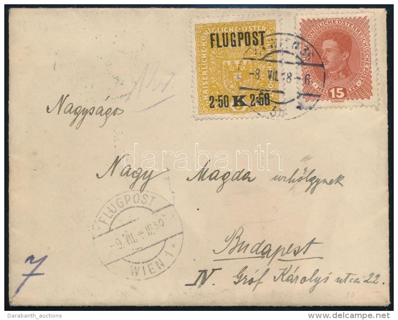 1918 L&eacute;gi Lev&eacute;l Budapestre / Airmail Cover To Hungary - Otros & Sin Clasificación