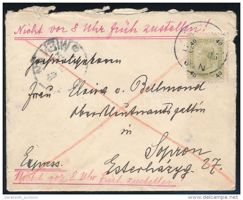 1905 Expressz Lev&eacute;l Sopronba / Express Cover To Hungary - Otros & Sin Clasificación