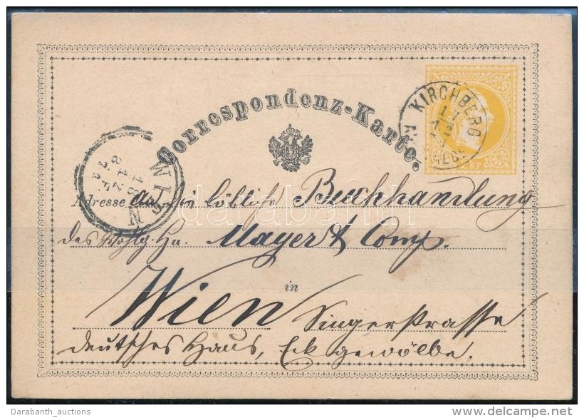 1871 D&iacute;jjegyes LevelezÅ‘lap / PS-card 'KIRCHBER AM WALDE' - 'WIEN' - Otros & Sin Clasificación