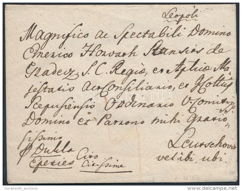 1796 Port&oacute;s Lev&eacute;l Cito Citissime / Unpaid Cover Leopoli - Leutschovia 'vel Ibi, Ubi' - Otros & Sin Clasificación