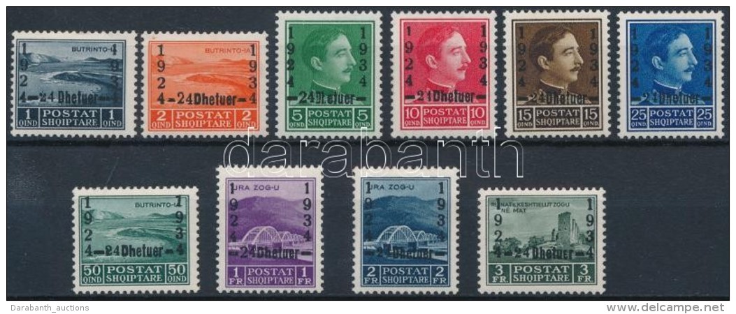 * 1934 Alkotm&aacute;ny Fel&uuml;lnyomott Sor Mi 242-251 - Autres & Non Classés