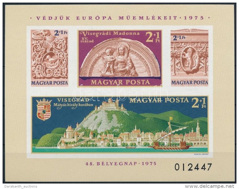 ** 1975 B&eacute;lyegnap (48.) V&aacute;gott Blokk (20.000) / Mi Bl 115 Imperforate Block - Autres & Non Classés