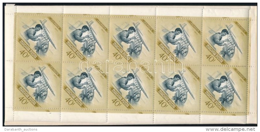 ** 1954 Rep&uuml;lÅ‘nap B&eacute;lyegf&uuml;zet (35.000) / Mi 1376-1378 Stamp Booklet - Otros & Sin Clasificación