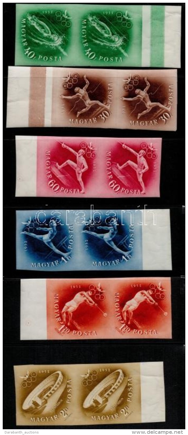 ** 1952 Olimpia V&aacute;gott Sor &iacute;vsz&eacute;li P&aacute;rokban (32.000) / Mi 1247-1252 Imperforate Margin... - Otros & Sin Clasificación