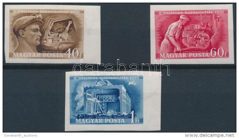 ** 1950 &Uacute;j&iacute;t&oacute;k V&aacute;gott &iacute;vsz&eacute;li Sor (10.000) / Mi 1117-1119 Imperforate... - Autres & Non Classés