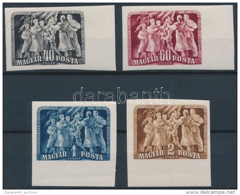 ** 1950 Felszabadul&aacute;s (II.) V&aacute;gott &iacute;vsz&eacute;li Sor (16.000) / Mi 1088-1091 Imperforate... - Autres & Non Classés