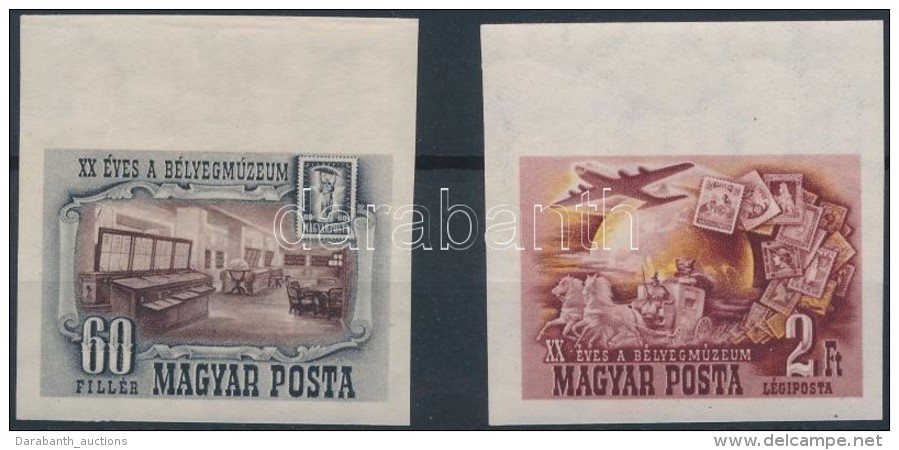 ** 1950 B&eacute;lyegm&uacute;zeum (I.) V&aacute;gott &iacute;vsz&eacute;li Sor (16.000) / Mi 1086-1087 Imperforate... - Autres & Non Classés