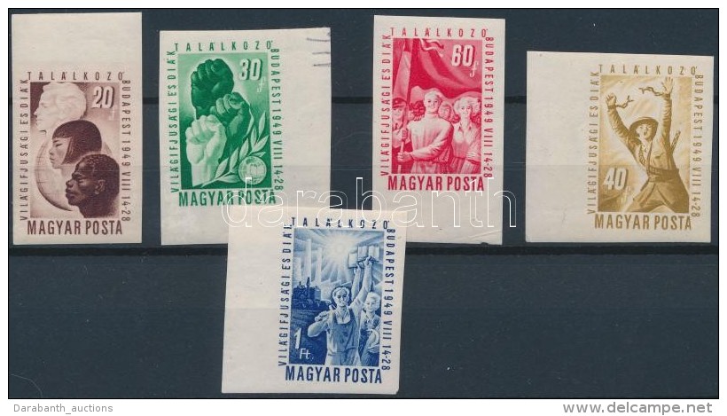 ** 1949 VIT (I.) V&aacute;gott &iacute;vsz&eacute;li Sor (20.000) / Mi 1048-1052 Imperforate Margin Set - Autres & Non Classés