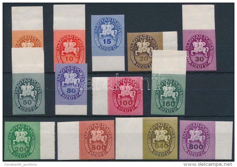 ** 1946 Lovasfut&aacute;r V&aacute;gott &iacute;vsz&eacute;li Sor (20.000) / Mi 880-892 Imperforate Margin Set - Autres & Non Classés