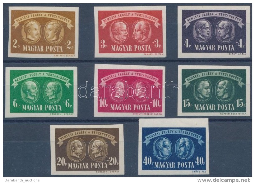 ** 1945 V&eacute;rtan&uacute;k V&aacute;gott Sor (40.000) / Mi 836-843 Imperforate Set - Otros & Sin Clasificación