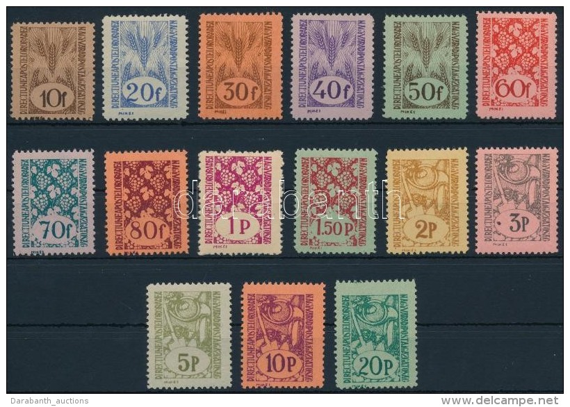 ** Nagyv&aacute;rad II. 1945 15 Klf B&eacute;lyeg (12.500) / 15 Different Stamps. Signed: Bodor - Otros & Sin Clasificación