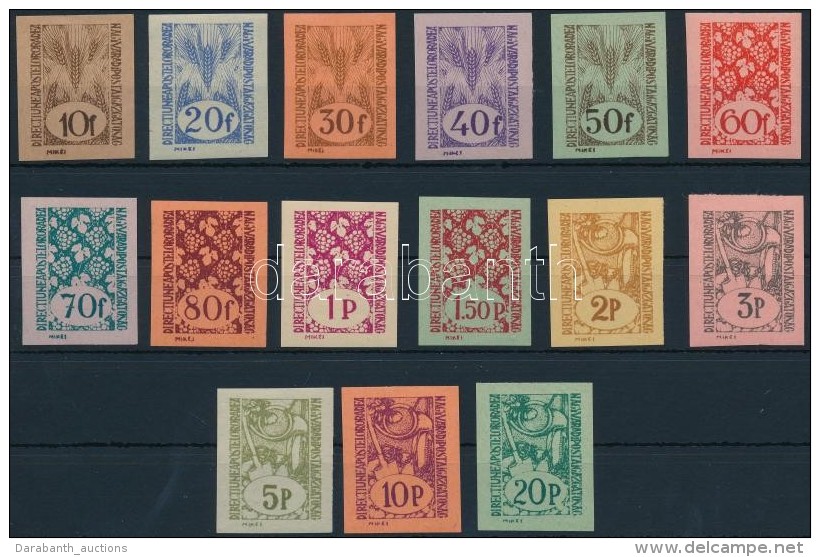 ** Nagyv&aacute;rad II. 1945 15 Klf V&aacute;gott B&eacute;lyeg (12.500) / 15 Different Imperforate Stamps. Signed:... - Autres & Non Classés