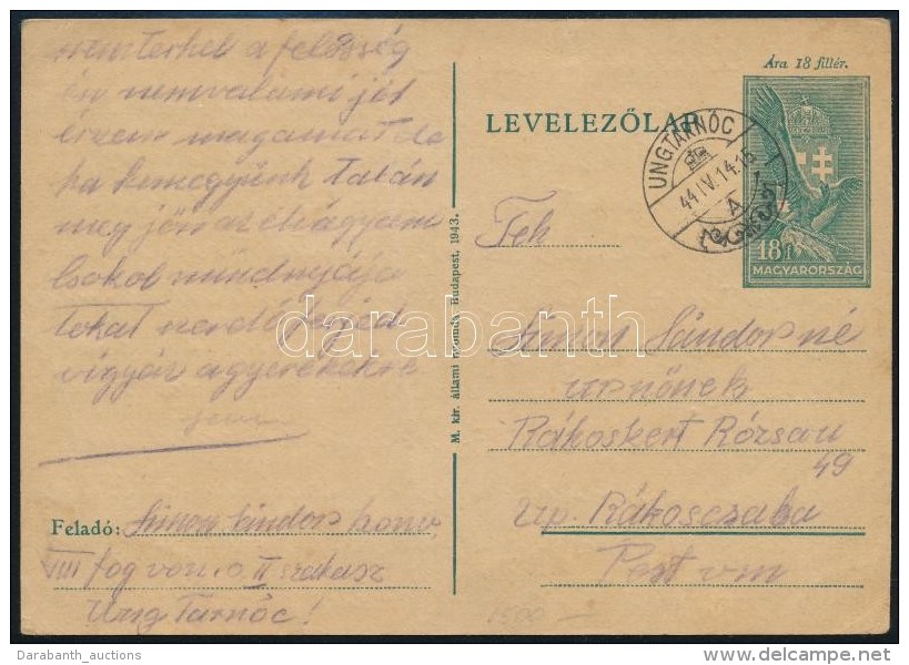 1944 Munkaszolg&aacute;latos LevelezÅ‘lap / Postcard 'UNGTARN&Oacute;C' - Autres & Non Classés