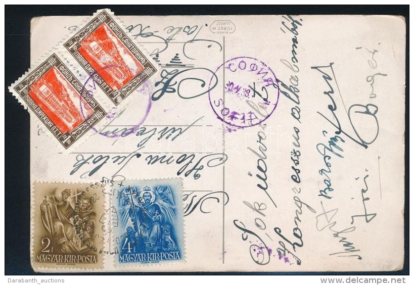 1938 K&eacute;peslap Bulg&aacute;ri&aacute;ba, Ott Port&oacute;zva / Postcard To Bulgaria, With Postage Due - Otros & Sin Clasificación