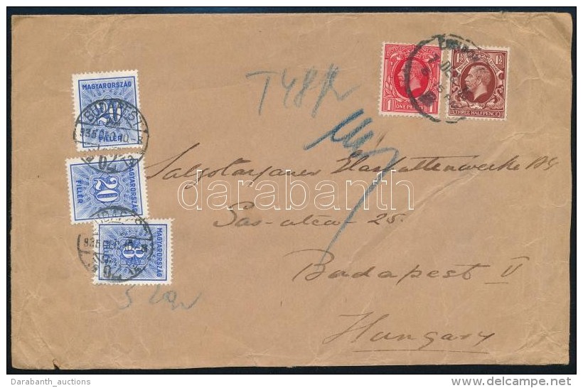 1935 Lev&eacute;l Angli&aacute;b&oacute;l Budapestre, 48f Port&oacute;val / Cover From England To Budapest, With... - Otros & Sin Clasificación