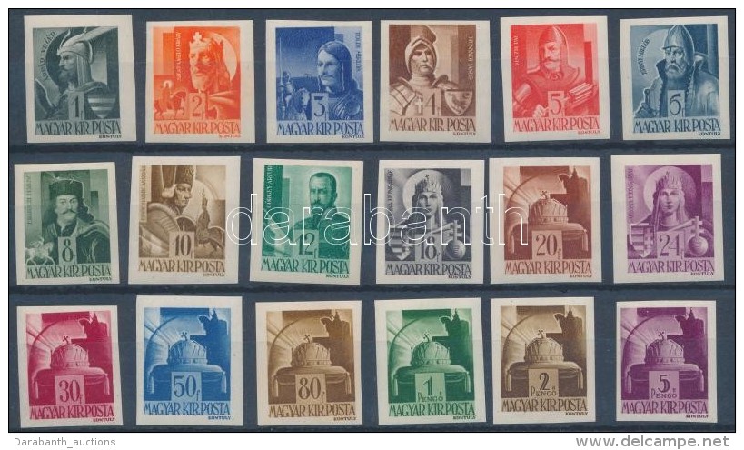 ** 1943/1944 Hadvez&eacute;rek V&aacute;gott Sor (50.000) / Mi 705-741 Imperforate Set - Otros & Sin Clasificación