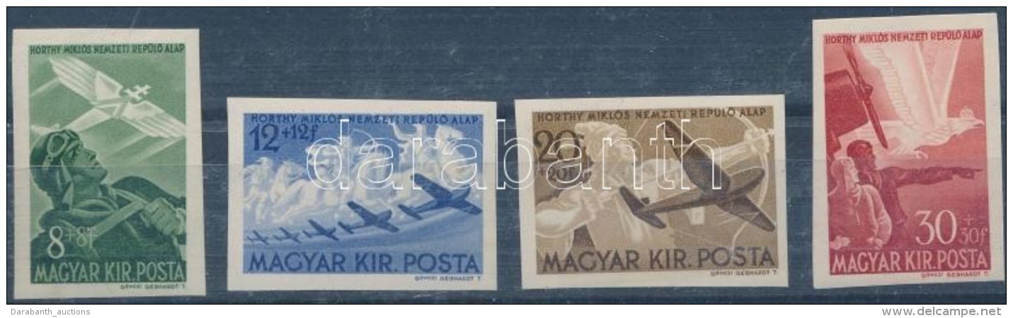 ** 1942 Rep&uuml;lÅ‘ Alap (III.) V&aacute;gott Sor (40.000) / Mi 687-690 Imperforate Set - Autres & Non Classés