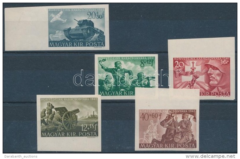 ** 1941 Katona V&aacute;gott Sor (50.000) / Mi 682-686 Imperforate Set - Autres & Non Classés