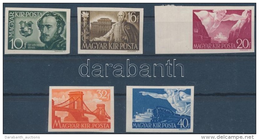 ** 1941 Gr&oacute;f Sz&eacute;chenyi Istv&aacute;n (I.) V&aacute;gott Sor (60.000) / Mi 660-664 Imperforate Set - Autres & Non Classés