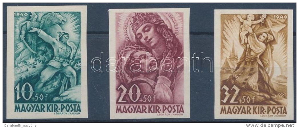 ** 1940 Erd&eacute;ly&eacute;rt V&aacute;gott Sor (50.000) / Mi 640-642 Imperforate Set - Other & Unclassified