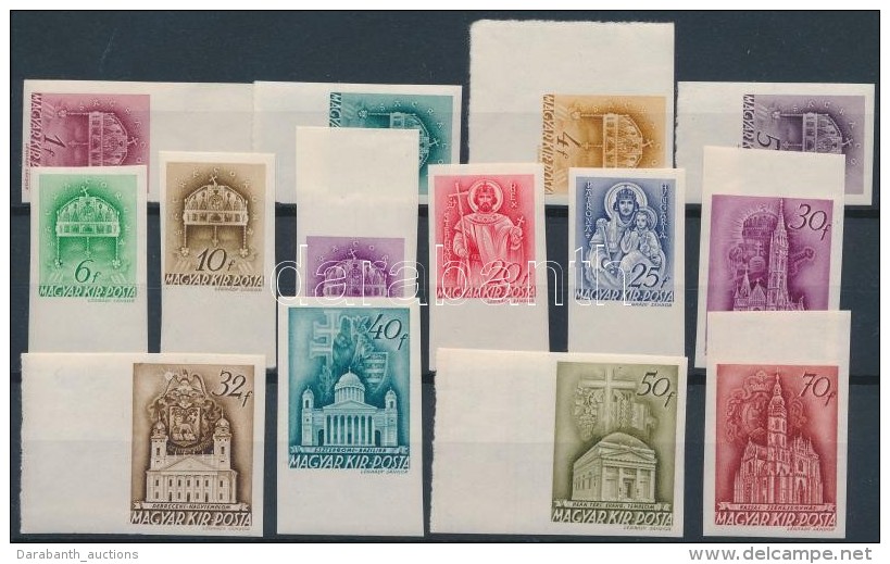 ** 1939 Templom (I.) V&aacute;gott &iacute;vsz&eacute;li Sor (90.000) / Mi 598-611 Imperforate Margin Set - Otros & Sin Clasificación