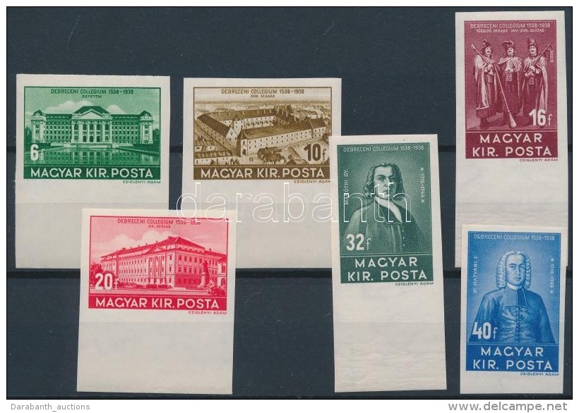 ** 1938 Debrecen V&aacute;gott &iacute;vsz&eacute;li Sor (80.000) / Mi 585-590 Imperforate Margin Set - Otros & Sin Clasificación