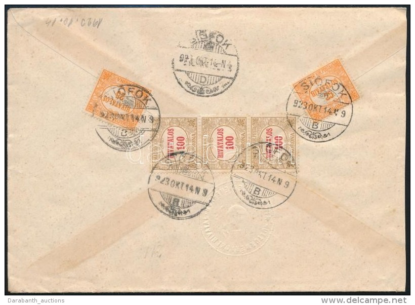 1923 Hivatalos Lev&eacute;l 350K B&eacute;rmentes&iacute;t&eacute;ssel / Official Cover With 350K Franking... - Other & Unclassified