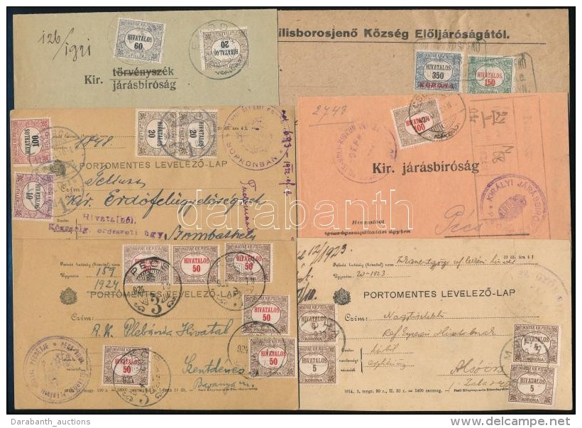 1921-1924 11 Db K&uuml;ldem&eacute;ny Hivatalos B&eacute;lyegekkel / 12 Covers, Postcards With Official Stamps - Other & Unclassified