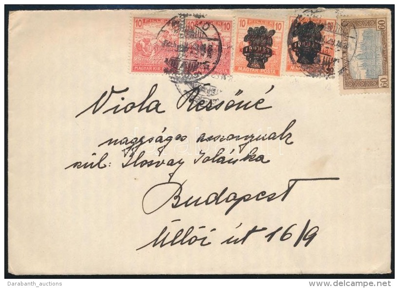 1920 Lev&eacute;l 5 B&eacute;lyeges B&eacute;rmentes&iacute;t&eacute;ssel / Cover With 5 Stamps Franking... - Other & Unclassified