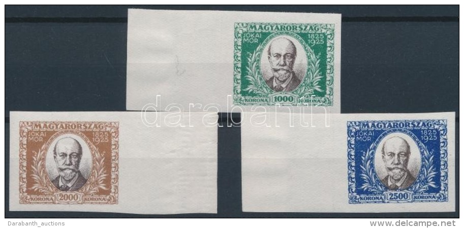 ** 1925 J&oacute;kai M&oacute;r (I.) V&aacute;gott &iacute;vsz&eacute;li Sor (18.000) / Mi 398-400 Imperforate... - Other & Unclassified