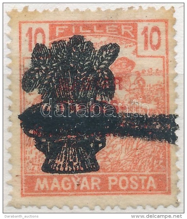 (*) 1920 B&uacute;zakal&aacute;sz 10f Nagy Fekete Fest&eacute;kcs&iacute;kkal / Mi 297 With Big Black Paint Stripe - Autres & Non Classés