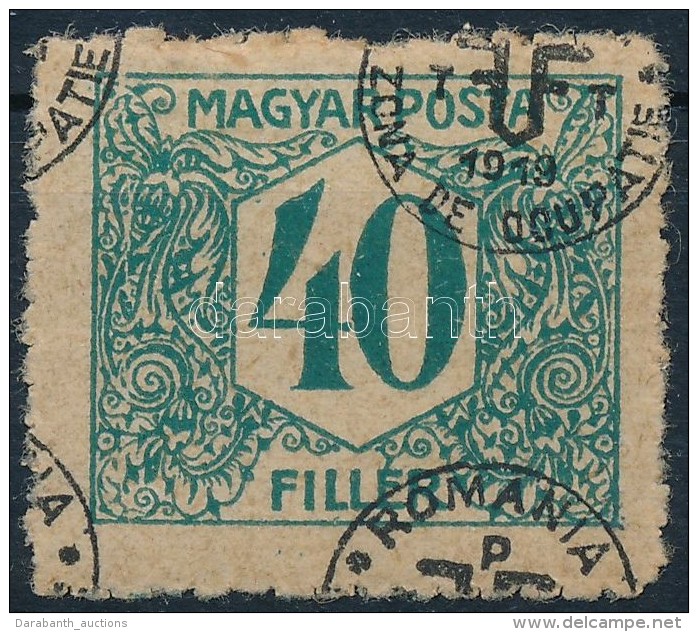 * Debrecen II. 1920 Port&oacute; 40f T&ouml;bb Fel&uuml;lnyom&aacute;ssal / Mi P 21 Shifted Overprint. Signed:... - Autres & Non Classés