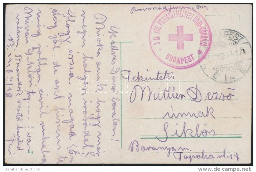 1918 T&aacute;bori Posta K&eacute;peslap / Field Postcard 'A M.KIR. POSTASZEM&Eacute;LYZET... - Autres & Non Classés