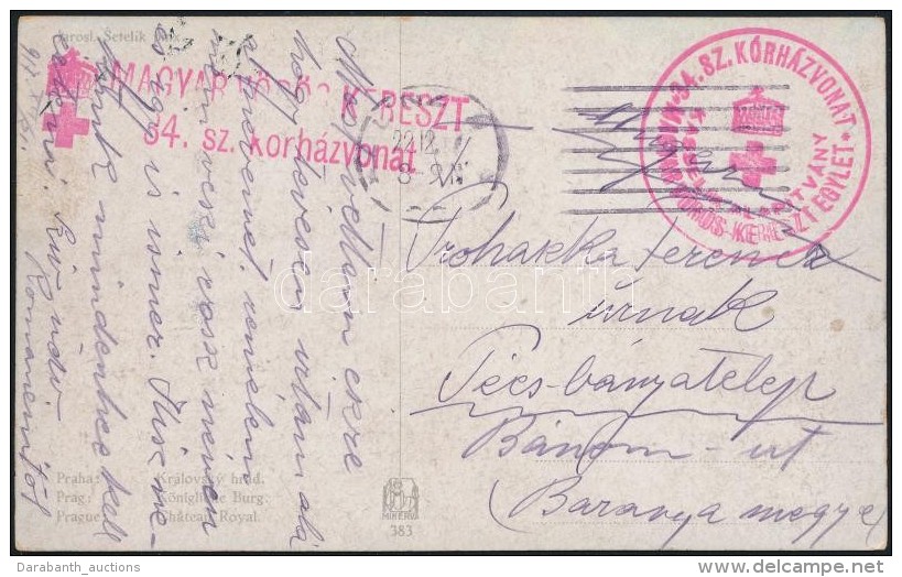 1917 T&aacute;bori Posta K&eacute;peslap / Field Postcard 'MAGYAR V&Ouml;R&Ouml;SKERESZT 34. Sz.... - Autres & Non Classés
