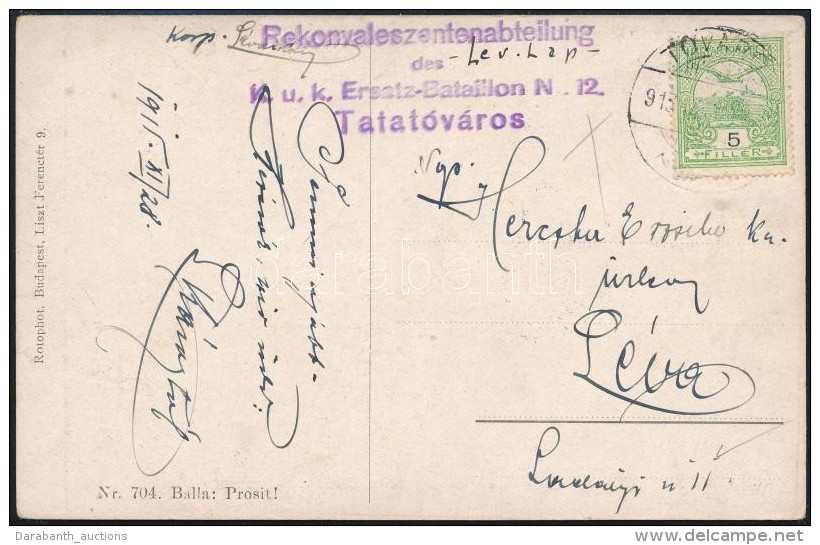 1915 T&aacute;bori Posta K&eacute;peslap / Field Postcard 'Rekonvaleszentenabteilung Des K.u.k. Ersatz-Bataillon... - Autres & Non Classés