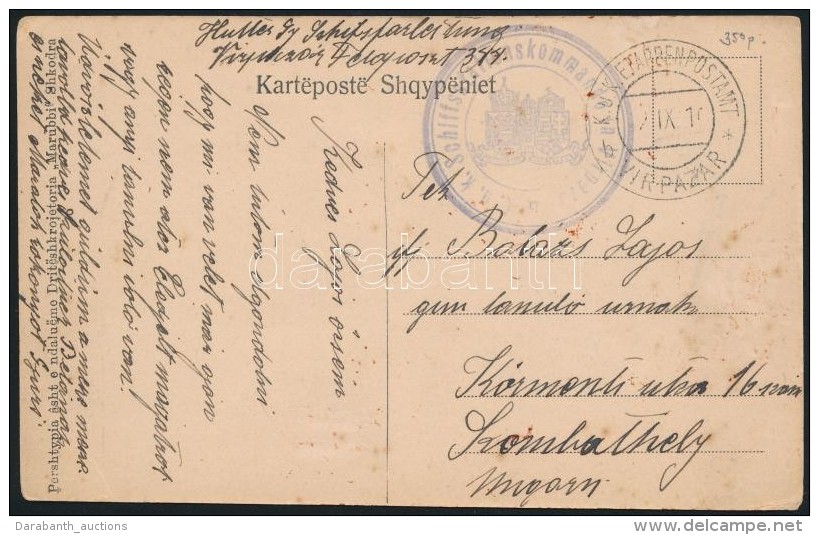 1916 T&aacute;bori Posta K&eacute;peslap / Field Postcard 'K.u.k. Schiffsstationskommando' + 'EP VIRPAZAR B' - Otros & Sin Clasificación