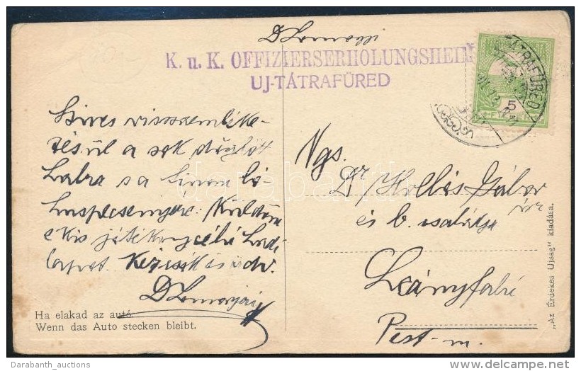 ~1917 T&aacute;bori Posta K&eacute;peslap / Field Postcard 'K.u.k. OFFIZIERSERHOLUNGSHEIM... - Otros & Sin Clasificación
