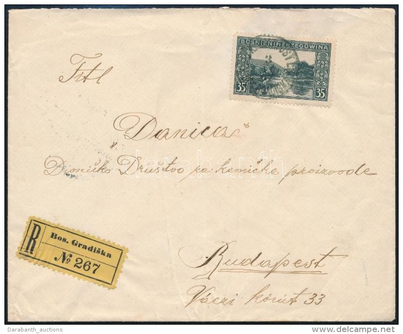 1907 Aj&aacute;nlott Lev&eacute;l 35h B&eacute;rmentes&iacute;t&eacute;ssel / Registered Cover With 35h Franking - Autres & Non Classés