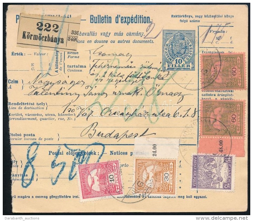 1917 Csomagsz&aacute;ll&iacute;t&oacute; 1,75K B&eacute;rmentes&iacute;t&eacute;ssel / Parcel Card... - Other & Unclassified