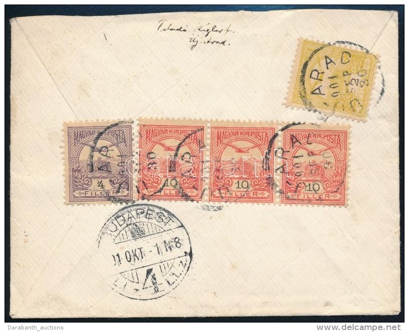 1901 Aj&aacute;nlott Lev&eacute;l 5 B&eacute;lyeggel B&eacute;rmentes&iacute;tve / Registered Cover With 5 Stamps... - Autres & Non Classés