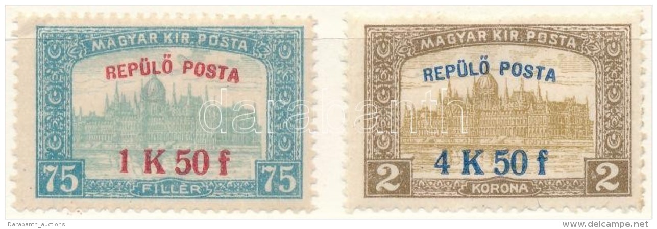 * 1918 Rep&uuml;lÅ‘ Posta Sor (10.000) / Mi 210-211 - Autres & Non Classés