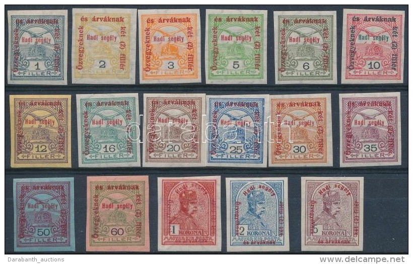 ** 1915 Hadiseg&eacute;ly (II.) V&aacute;gott 17 &eacute;rt&eacute;kes Sor (40.000) / Mi 162-178 Imperforate Set... - Otros & Sin Clasificación