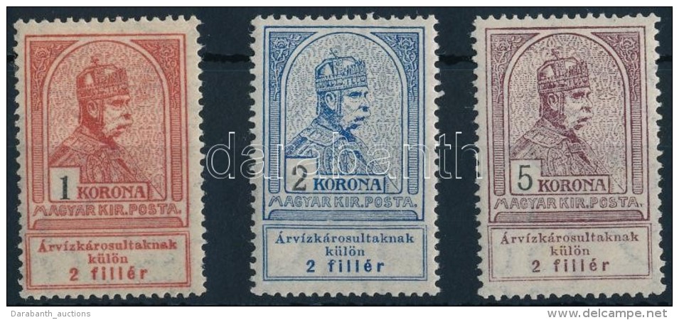 * 1913 Arv&iacute;z 1K, 2K, 5K (26.000) / Mi 142-144 - Autres & Non Classés