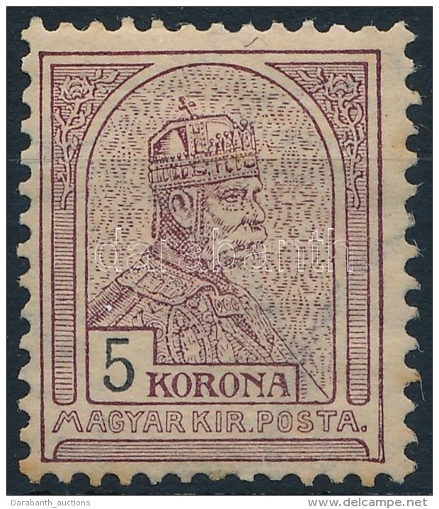 * 1900 Turul 5K Sz&aacute;mv&iacute;zjellel / Mi 70, IV In Watermark - Autres & Non Classés