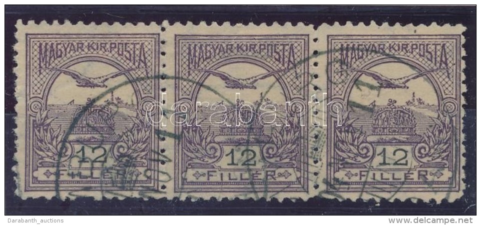 O 1900 Turul 12f H&aacute;rmascs&iacute;k 11 1/2 Fogaz&aacute;ssal RR! / Mi 73 Stripe Of 3 With Perforation 11 1/2 - Other & Unclassified