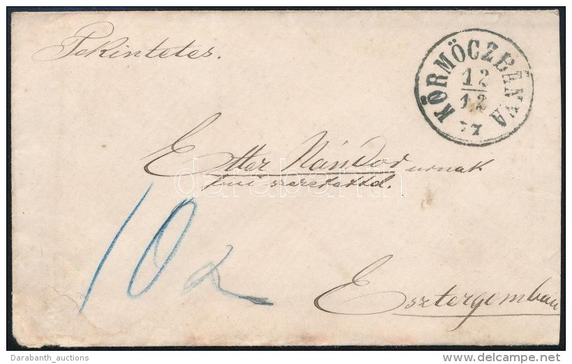 1877 Port&oacute;s Lev&eacute;l / Unpaid Cover 'K&Ouml;RM&Ouml;CZB&Aacute;NYA' - Esztergom - Autres & Non Classés