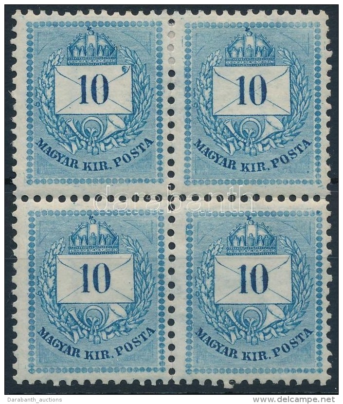 ** * 1881 10kr 'E' N&eacute;gyest&ouml;mb Benne Fest&eacute;kfoltos B&eacute;lyeg / Mi 24 Perf. 12 : 11 3/4 Plate... - Autres & Non Classés