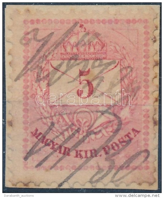 1881 5kr K&eacute;zi D&aacute;tumoz&aacute;ssal / With Hadwritten Date 'KÅ‘szeg VII/30' - Other & Unclassified