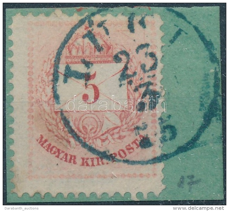 1874 5kr I. K&eacute;k / Blue 'L&Uacute;KI' (Gudlin 500 P) - Otros & Sin Clasificación